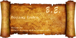 Bozzay Endre névjegykártya